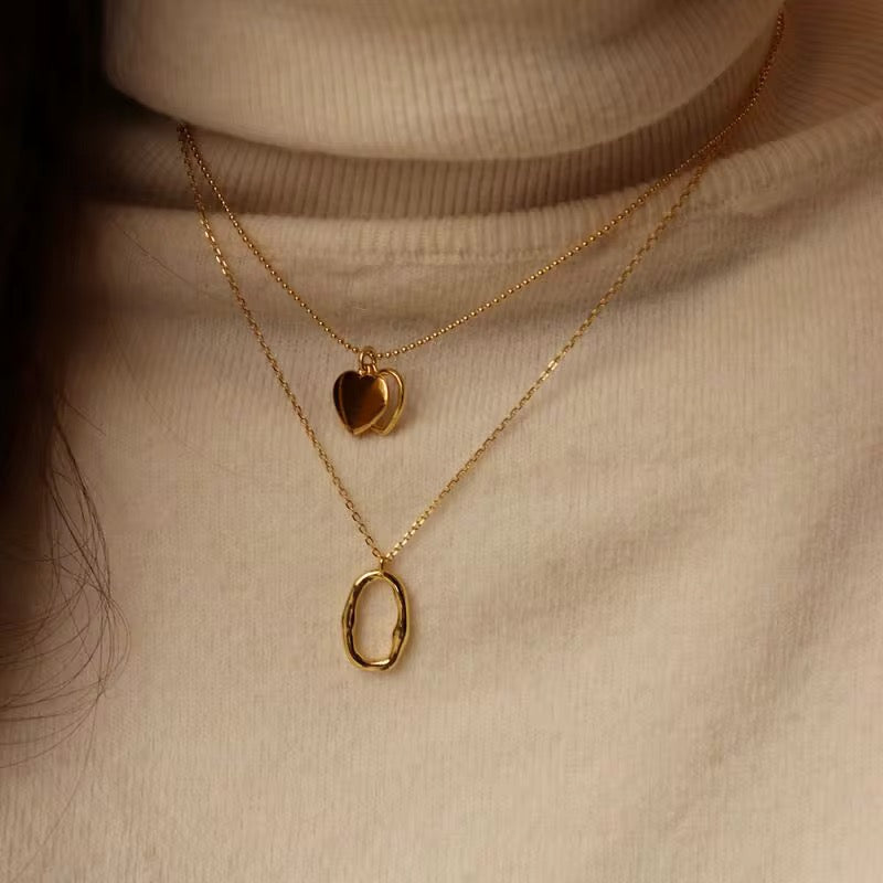 Tag Heart Necklace