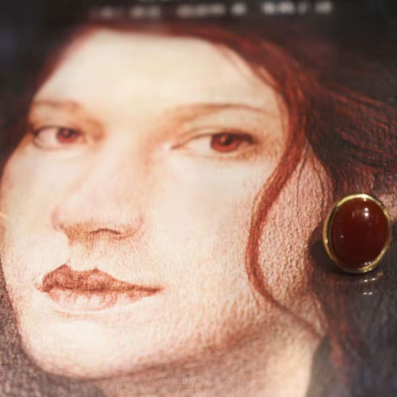 Rubina Agate Earstud