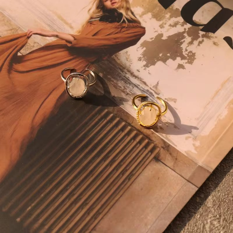 Celeste Quartz Ring