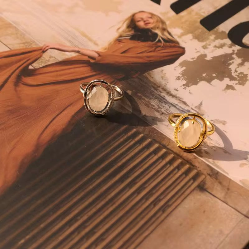 Celeste Quartz Ring