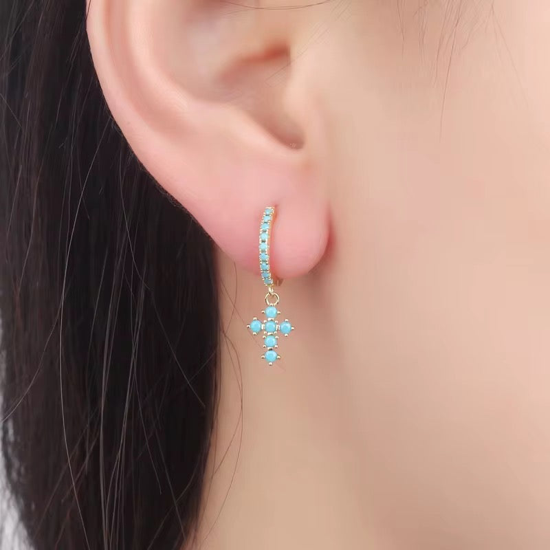 Kroko Turquoise Earring
