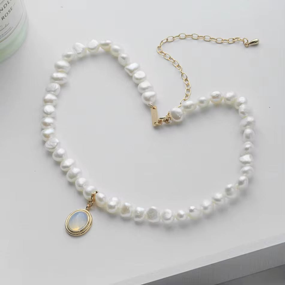 Sarah Pearl&Opal Necklace