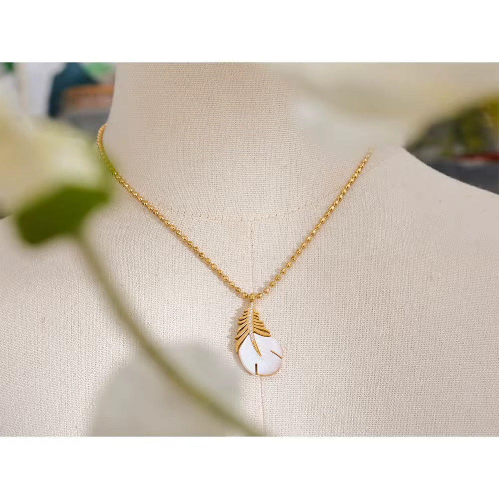 Feather Shell Necklace