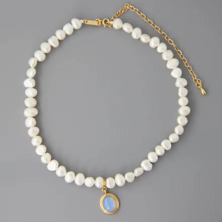 Sarah Pearl&Opal Necklace