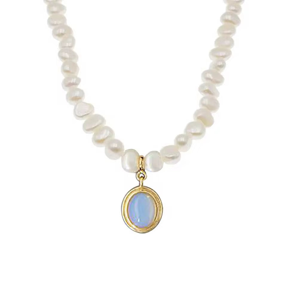 Sarah Pearl&Opal Necklace