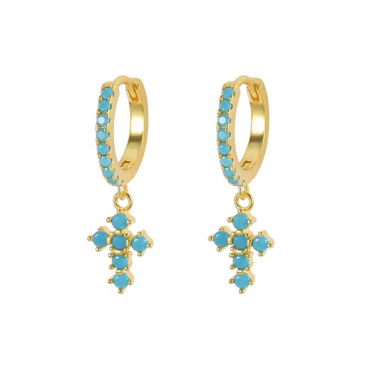 Kroko Turquoise Earring