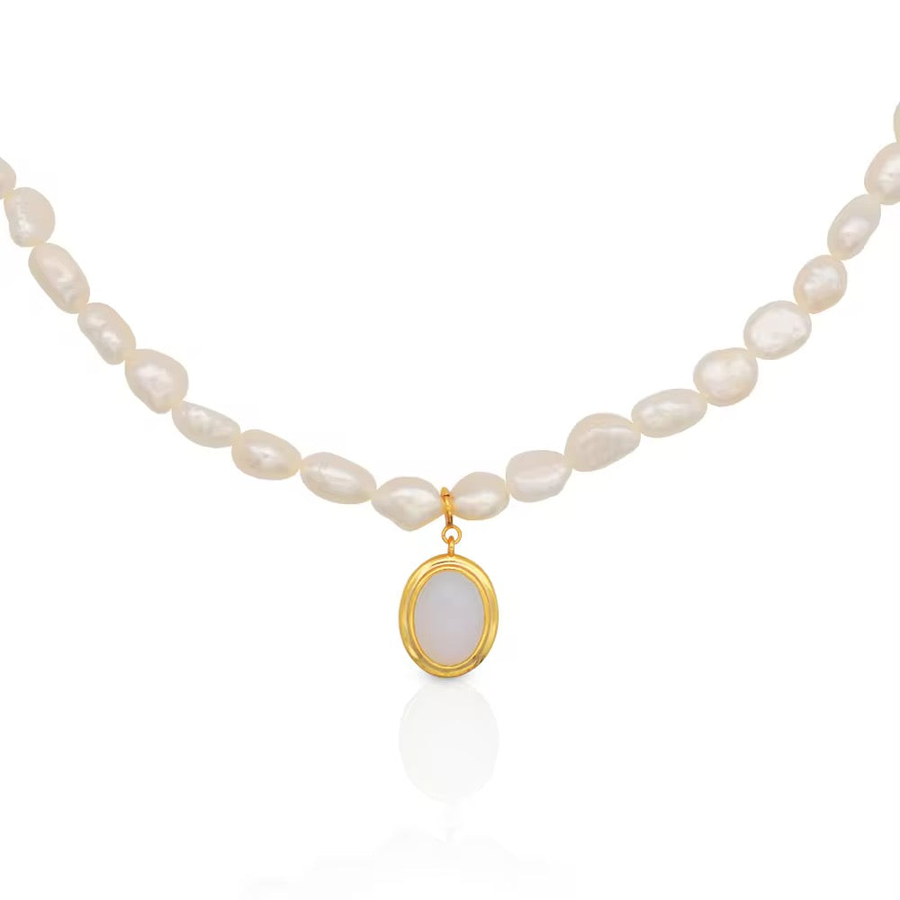 Sarah Pearl&Opal Necklace