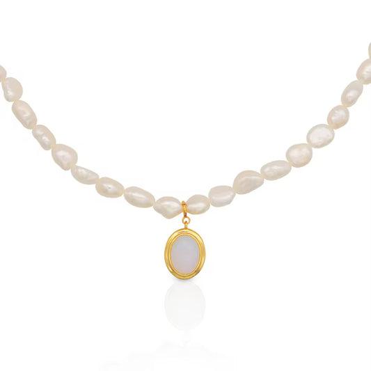 Sarah Pearl&Opal Necklace