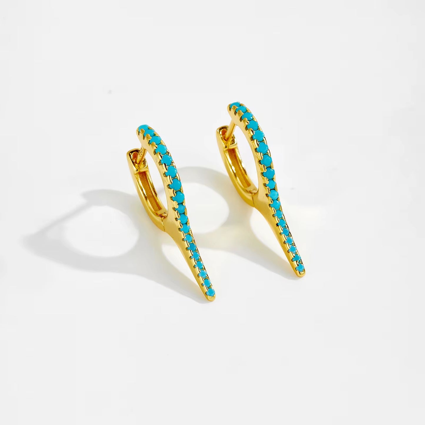 Poker Turquoise Hoop