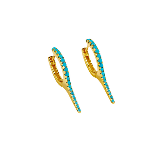 Poker Turquoise Hoop