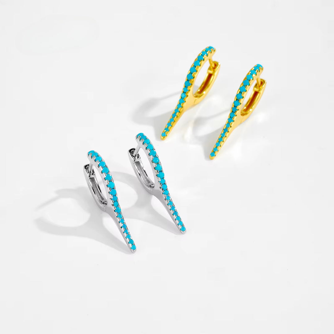 Poker Turquoise Hoop
