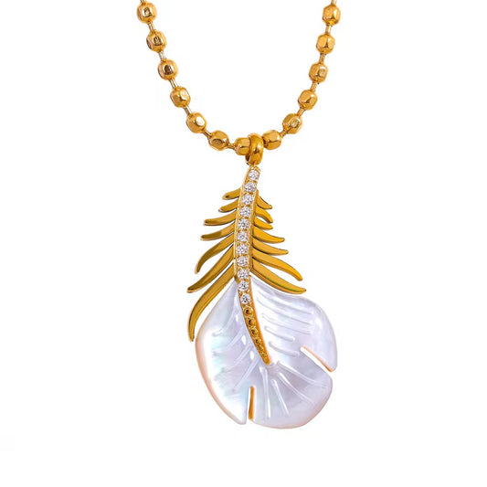 Feather Shell Necklace